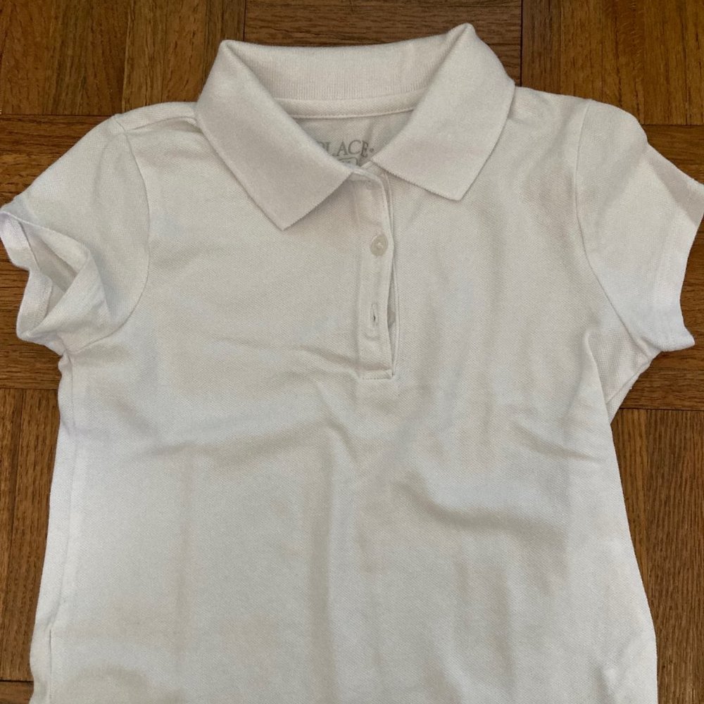 Girls White Polo x2